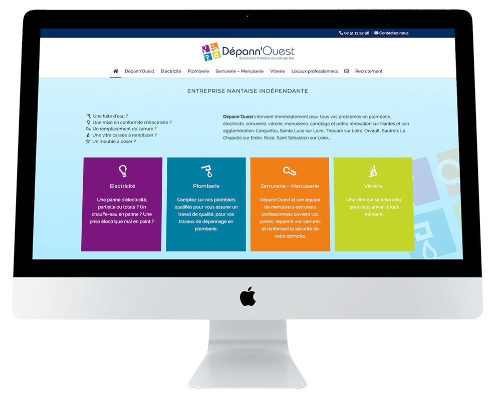 Création du site internet de Dépann'Ouest - Agence web - Label Site Nantes