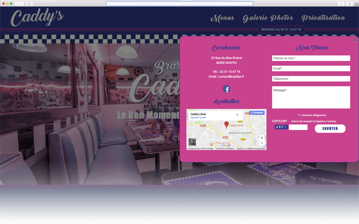 Création du site internet du Caddy's - Agence web - Label Site Nantes
