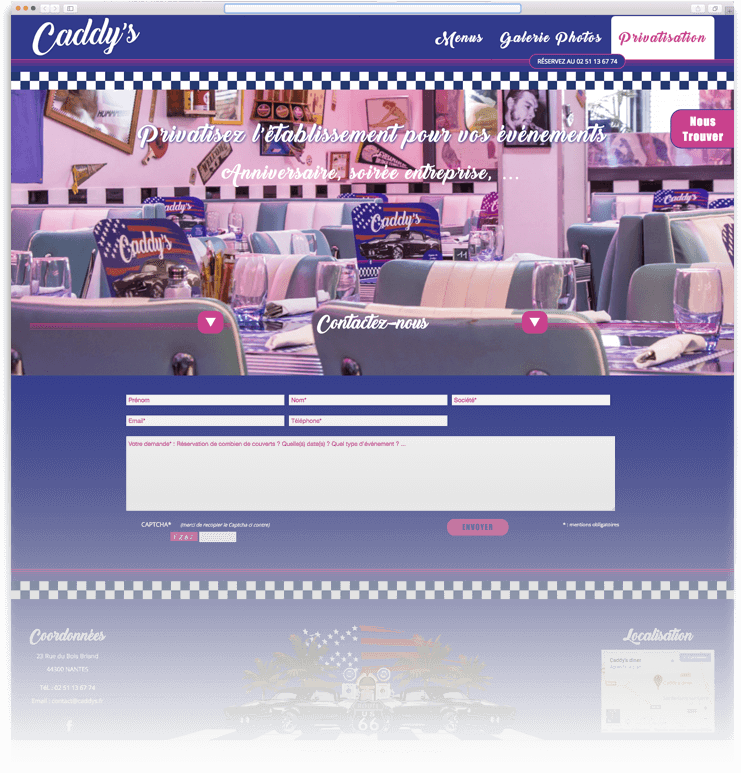 Création du site internet du Caddy's - Agence web - Label Site Nantes