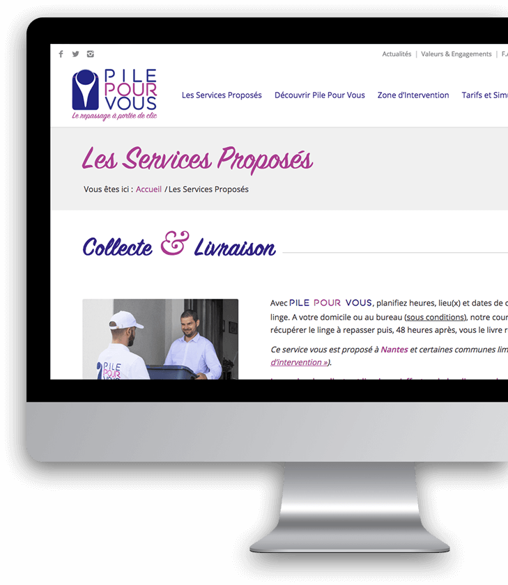 Création du site internet de Pile Pour Vous - Agence web - Label Site Nantes