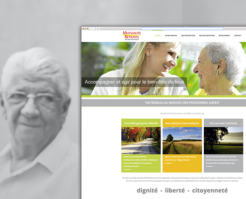 Création du site internet de Mutualité Retraite - Agence web - Label Site Nantes
