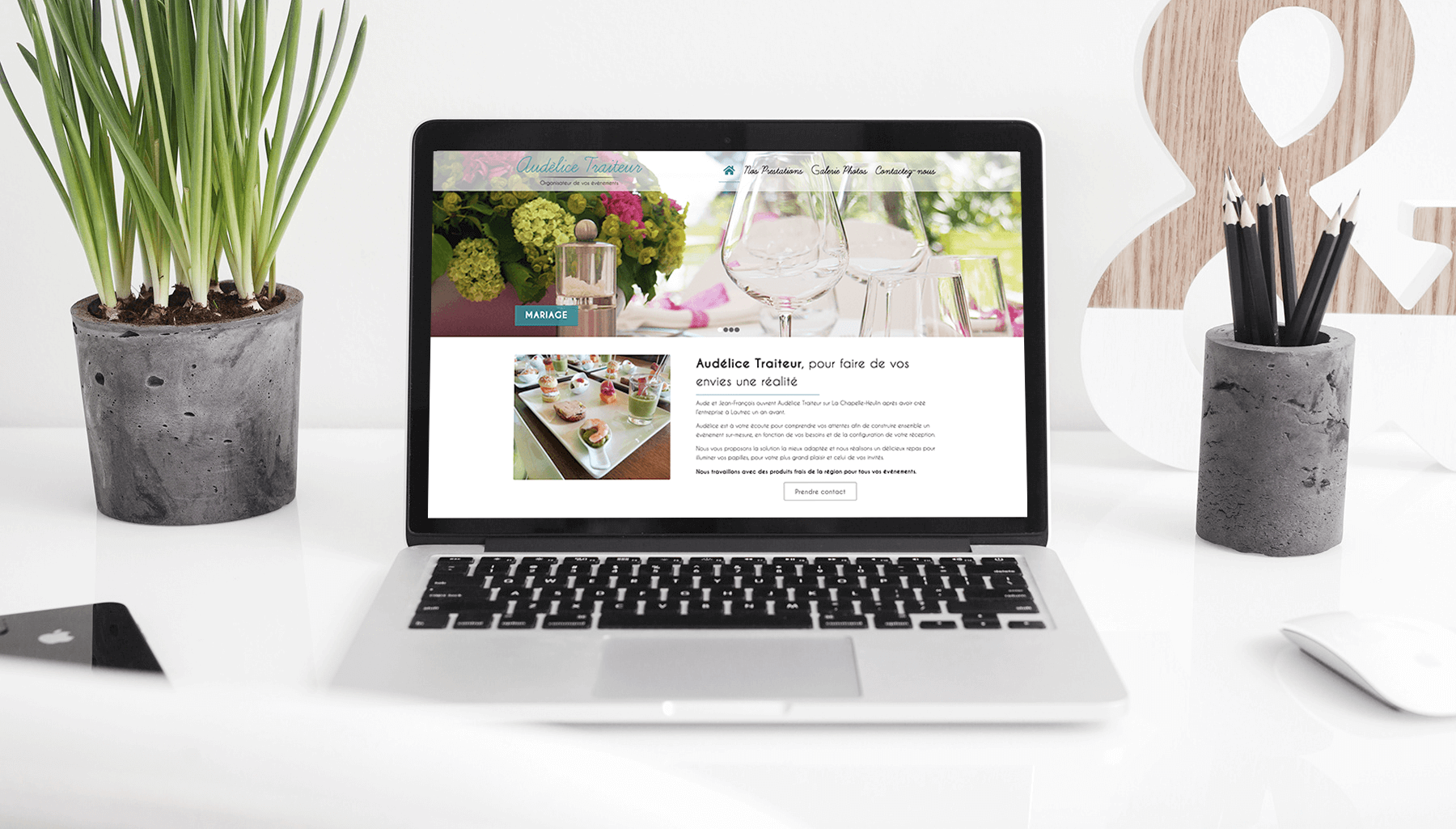 Création du site internet d'Audélice Traiteur - Agence web - Label Site Nantes