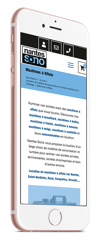 Création du site internet de Nantes Sono - Agence web - Label Site Nantes
