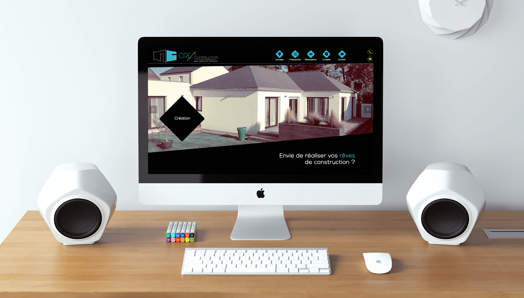 Création du site internet de Créa Construction - Agence web - Label Site Nantes