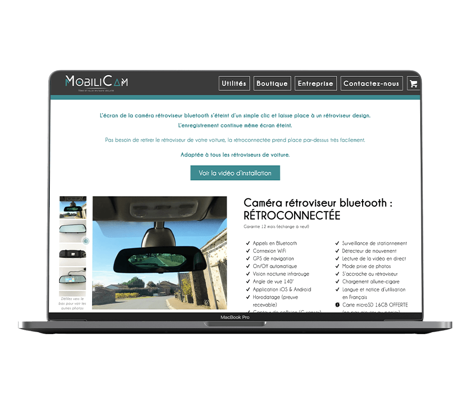Création du site internet de Mobilicam - Agence web - Label Site Nantes