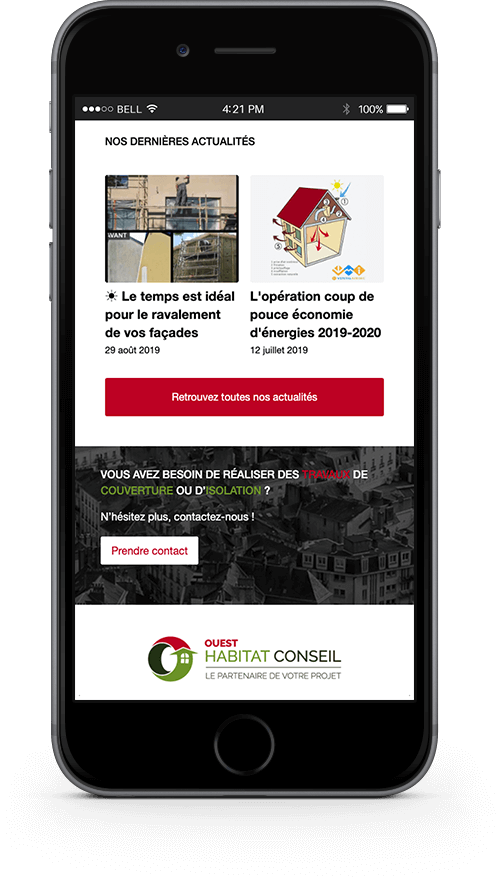 Création du site internet de Ouest Habitat Conseil - Agence web - Label Site Nantes