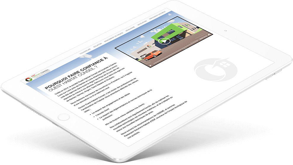 Création du site internet de Ouest Habitat Conseil - Agence web - Label Site Nantes